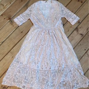 Free people lace midi dress